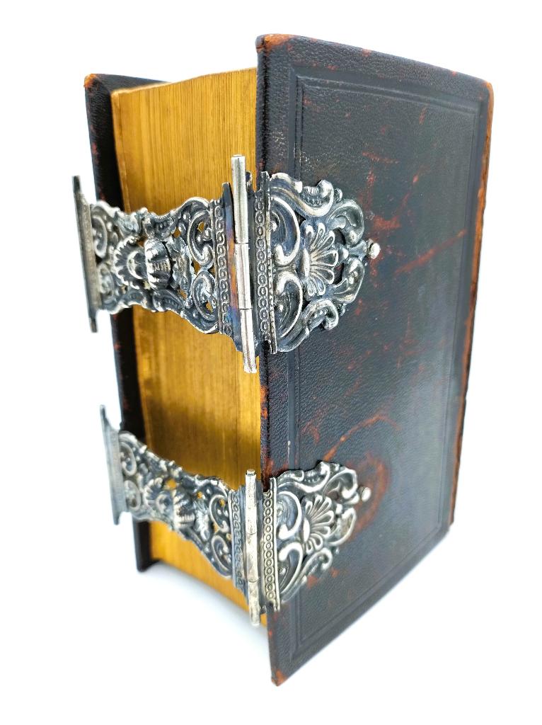 Bijbel met zilveren sloten, S.T. Reitsma, Sneek, ca. 1850, Verzenden, Bijbel