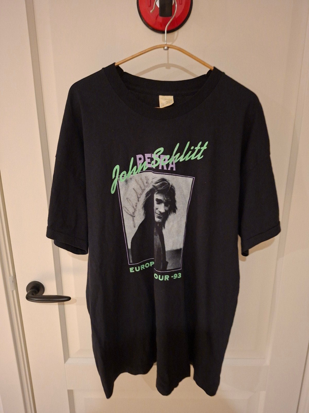 Vintage John Schlitt European Tour '93 T-shirt - Maat XL, Verzenden, Zwart, Maat 56/58 (XL), Viva Art Music