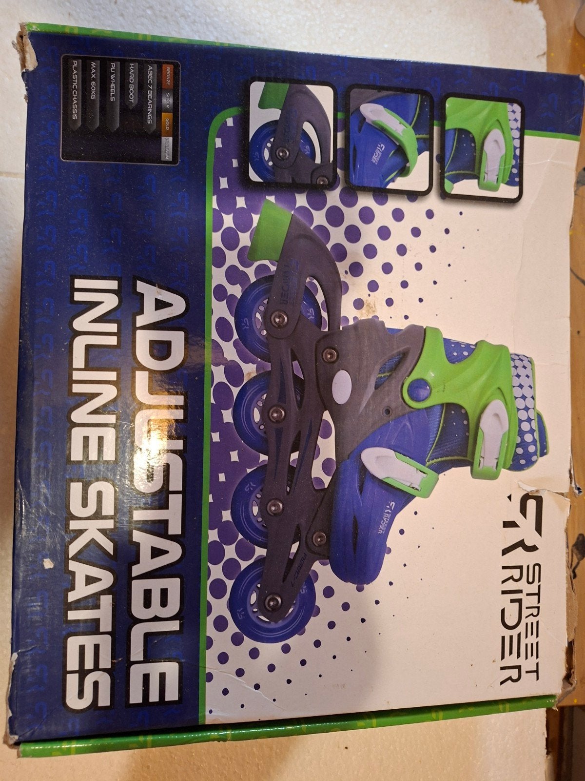 Verstelbare Street Rider Inline Skates - Maat 34-37, Sport en Fitness, Schaatsen, Overige merken, Street Rider, Overige typen