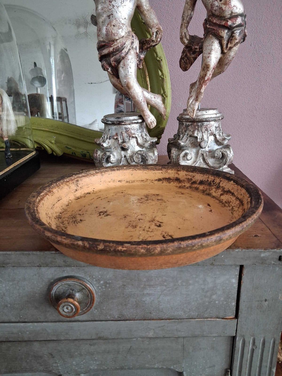 ANTIEK OUD  ......  AARDEWERK  ...  SCHAAL  !!!, Antiek en Kunst, Ophalen of Verzenden
