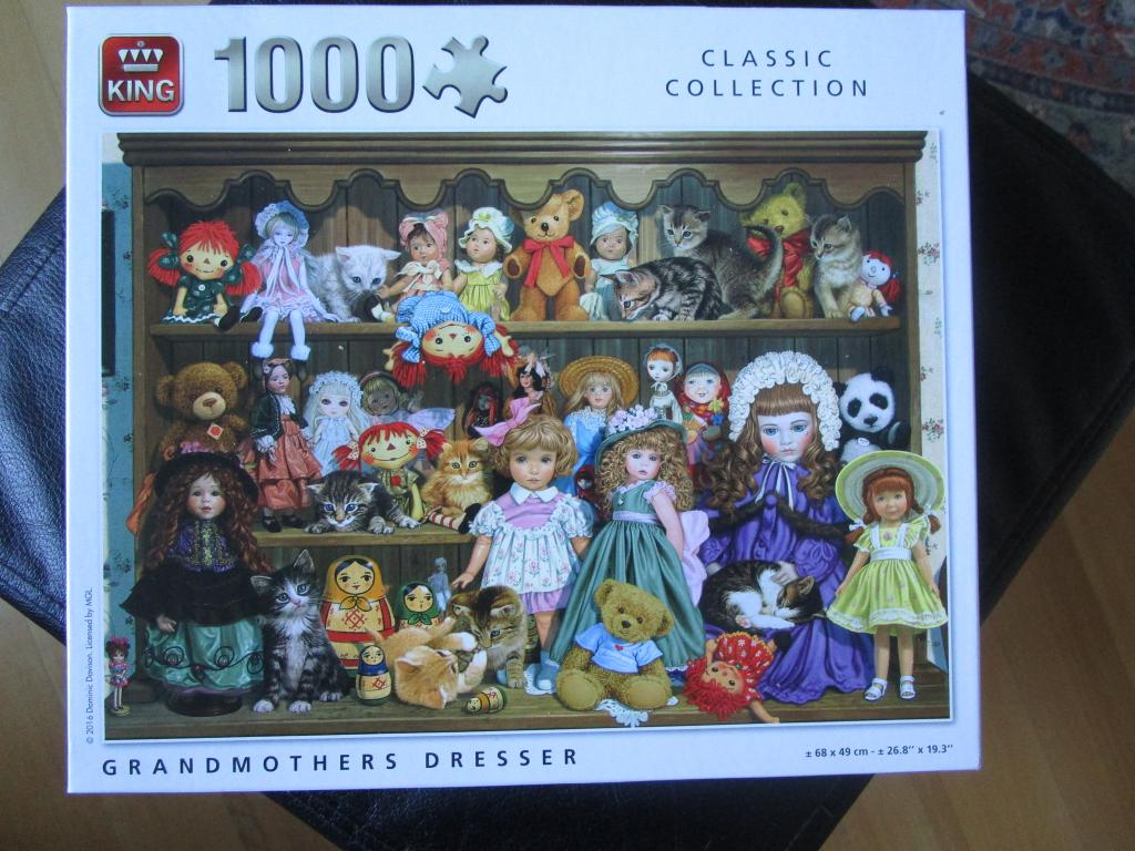 King - legpuzzel Classic - print Grandmothers Dresser, Ophalen of Verzenden, 500 t/m 1500 stukjes, Zo goed als nieuw, Legpuzzel