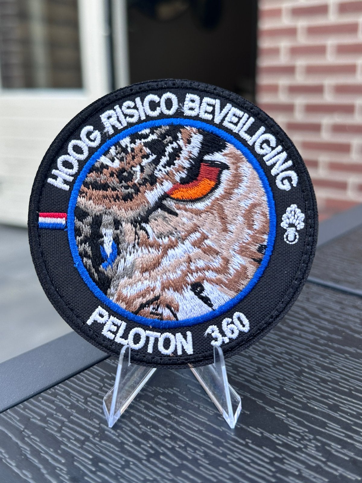 KMar HRB Peloton 360 Patch Klittenband, Verzamelen, Ophalen of Verzenden, Marechaussee, Nederland, Embleem of Badge
