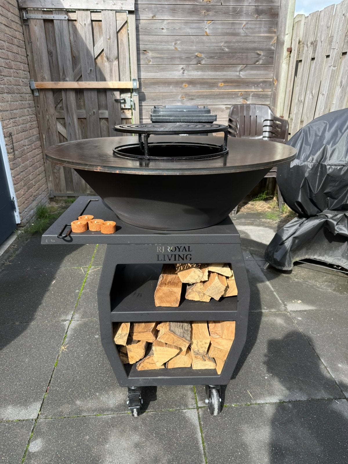 BBQ Plancha Grill Compañero XXL Cortenstaal 2.0  Ø80cm, Ophalen, Zo goed als nieuw