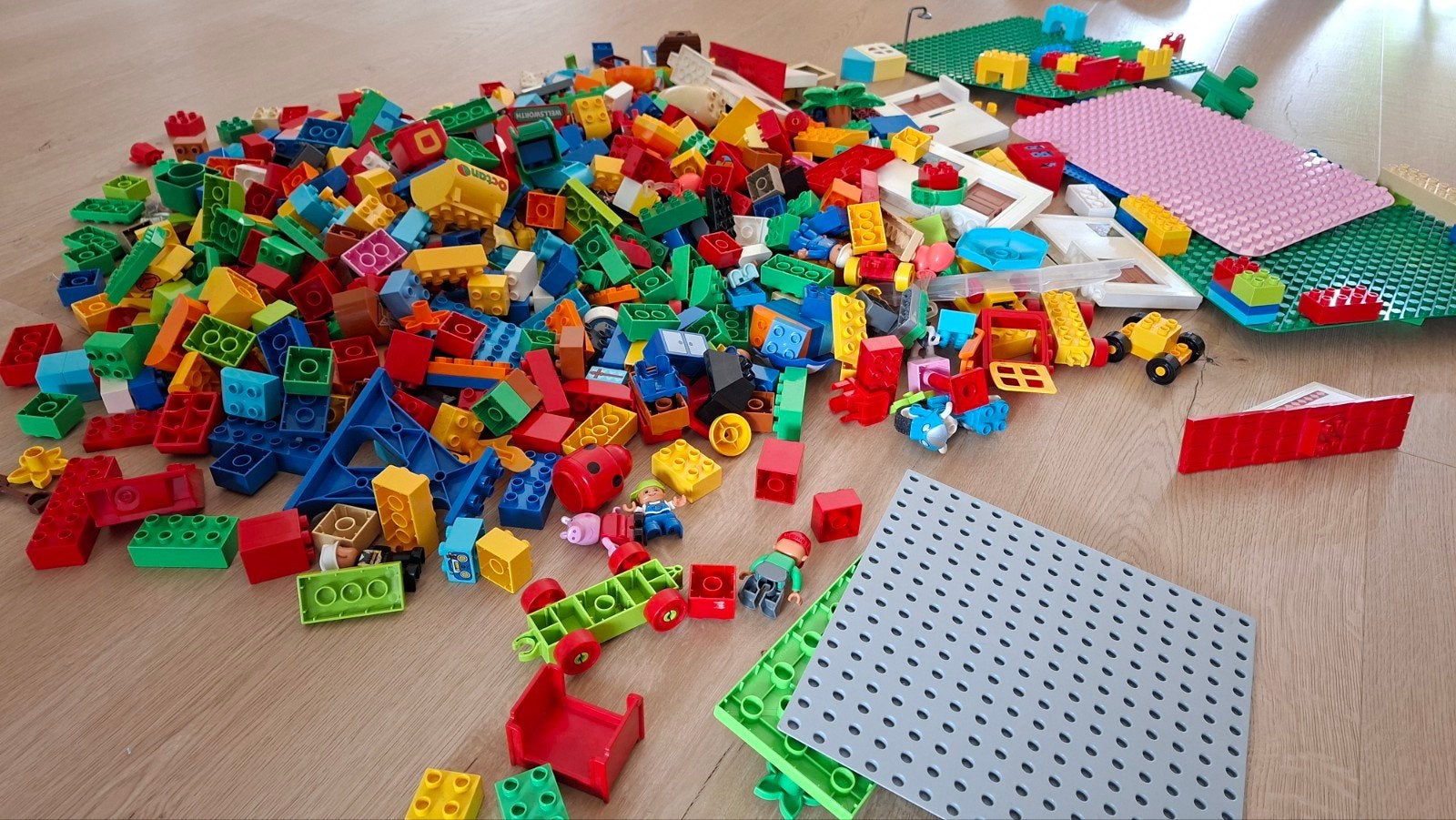 Grote partij Duplo bouwstenen met grondplaten, Kinderen en Baby's, Ophalen, Gebruikt, Overige merken