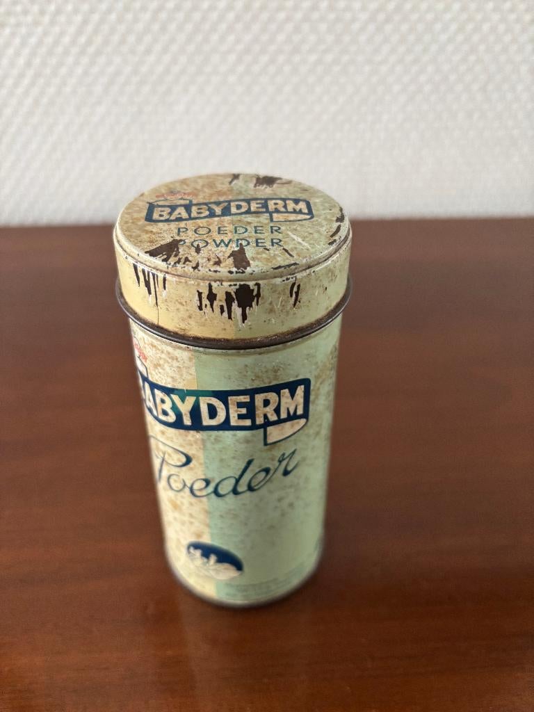 Vintage blikje Babyderm poeder., Verzamelen, Blikken, Ophalen of Verzenden, Gebruikt, Overige, Overige merken