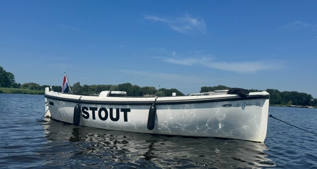 STOUT 650 sloep BOEGSCHOEF / Suzuki 20 PK /  Z.G.A.N., Watersport en Boten, Sloepen, Zo goed als nieuw, Reddingssloep, Rondzit