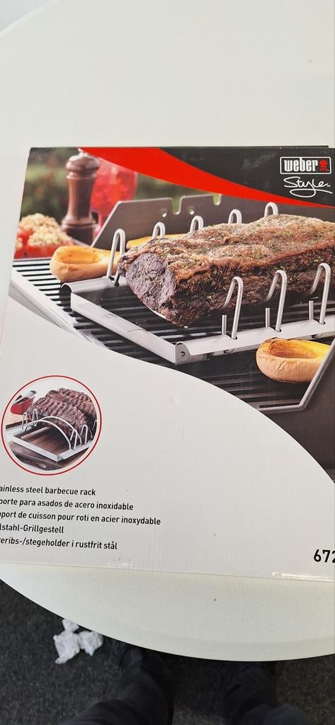 Weber RVS Barbecue Rack - Nieuw in Verpakking, Weber, Weber-Stephen Products LLC, Nieuw, Ophalen of Verzenden