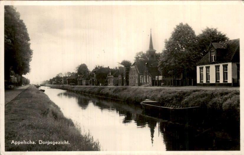 Appelscha - Dorpsgezicht, Ophalen of Verzenden, 1920 tot 1940, Gelopen, Friesland