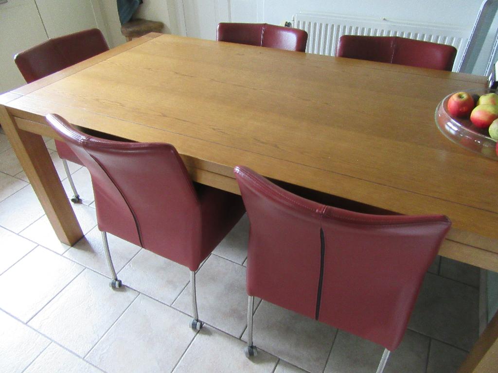 eetkamerstoelen, Huis en Inrichting, Stoelen, Ophalen, Gebruikt, Vijf, Zes of meer stoelen, Leer