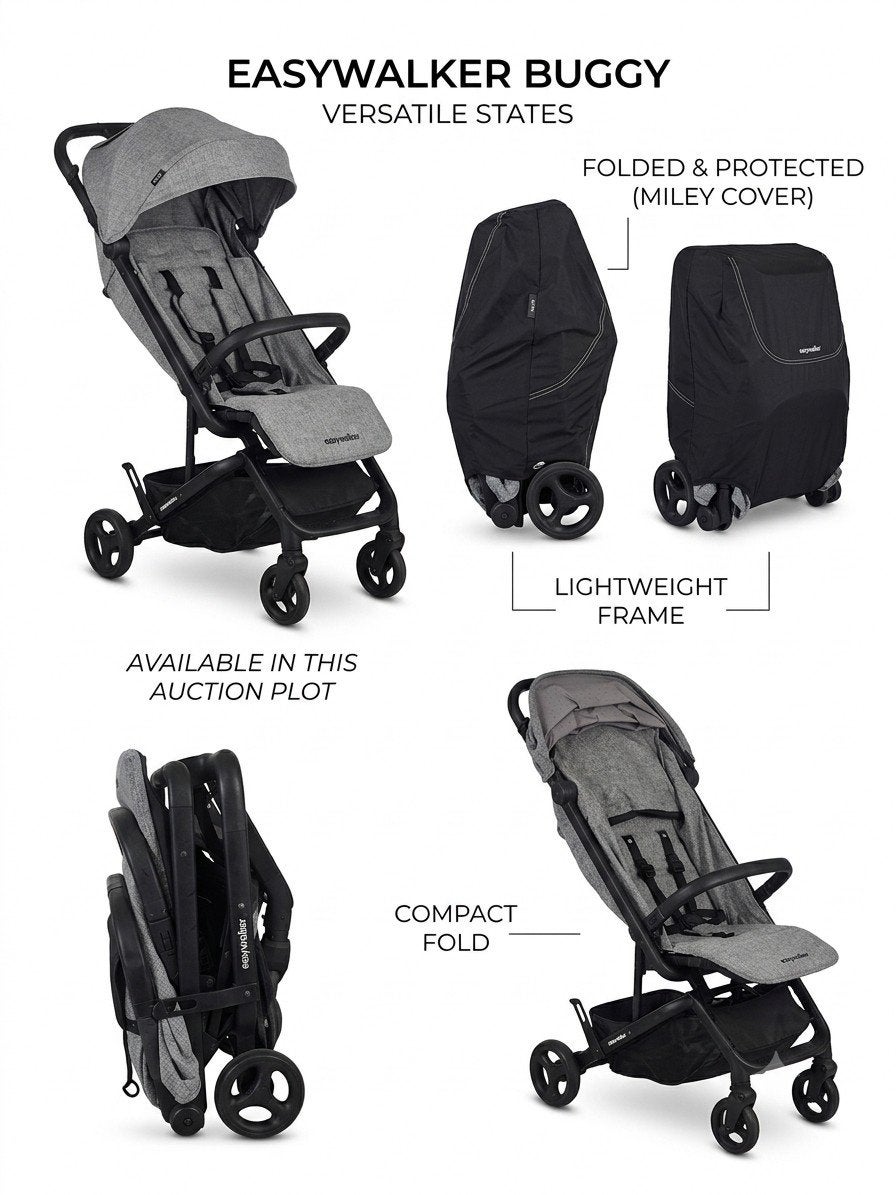 Easywalker Miley buggy - compact, lichtgewicht, z.g.a.n., Ophalen of Verzenden, Zo goed als nieuw, Overige merken, Zonnekap