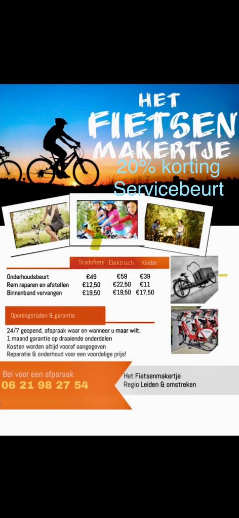 Fietsenmaker op locatie, Eén persoon