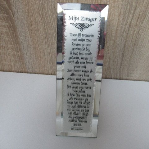 bordje "mijn zwager", Ophalen of Verzenden, Gebruikt, Overige typen, Overige