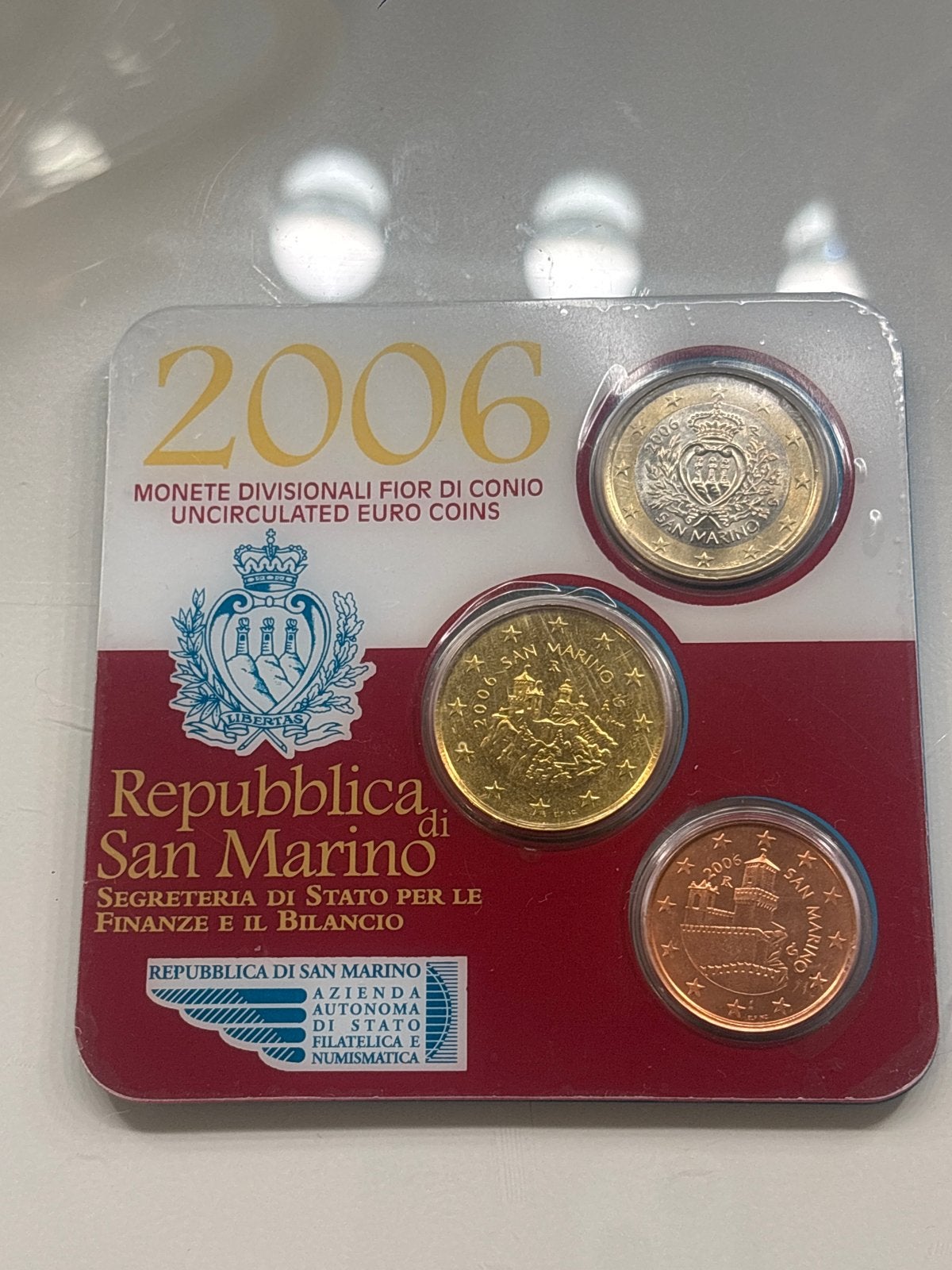 San Marino 2006 Uncirculated Euro Munten Set, Ophalen, San Marino, Overige waardes, Setje