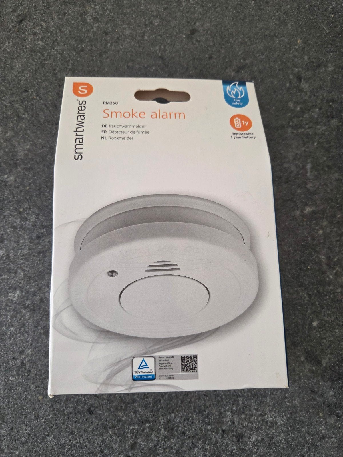 Smartwares RM250 Rookmelder met 1 jaar batterij, Ophalen, Nieuw, Detector, Sensor of Melder, Rook