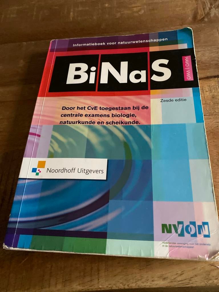 BiNaS zesde editie - Informatieboek natuurwetenschappen, Boeken, Ophalen of Verzenden, Beta, Gelezen, HBO