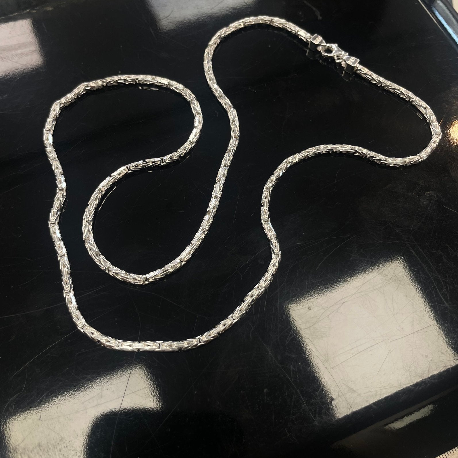 Zilveren koningsketting, Sieraden, Tassen en Uiterlijk, Ophalen of Verzenden, Nieuw, Zilver, Zilver