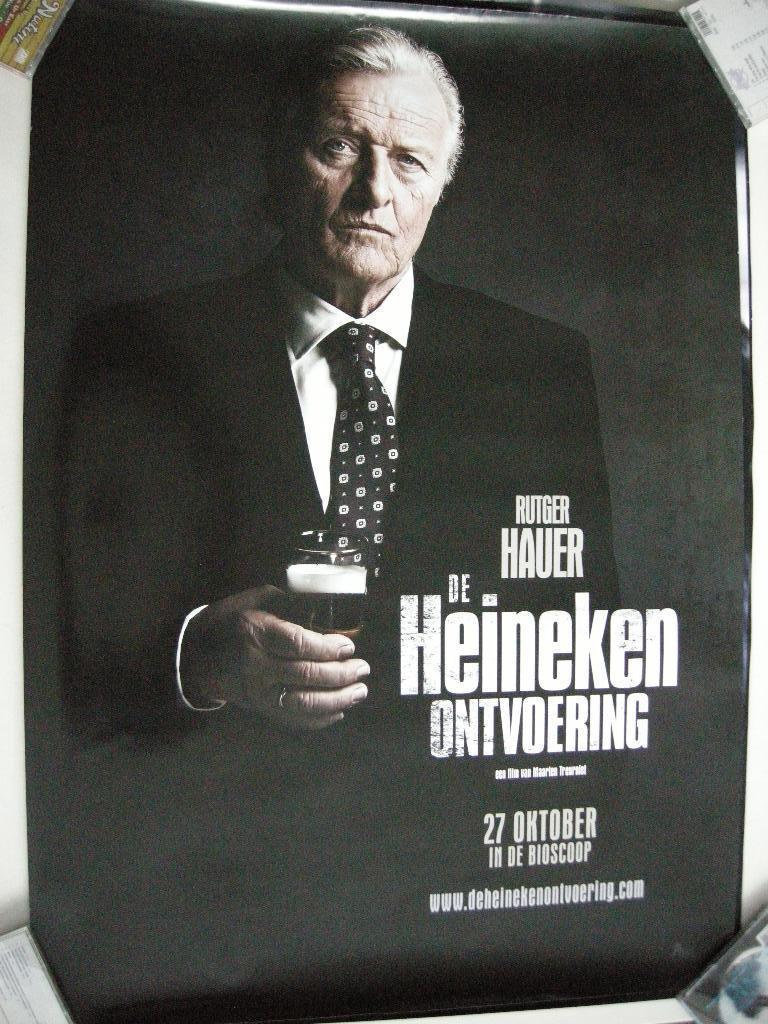 Grote film poster Heineken ontvoering - zgan, Verzamelen, Ophalen, Rechthoekig Staand, Deurposter of groter, Zo goed als nieuw