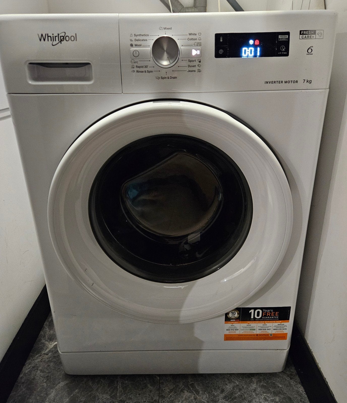 Whirlpool wasmachine 7 kg – in goede staat, Witgoed en Apparatuur, 6 tot 8 kg, Ophalen of Verzenden, Gebruikt, Voorlader