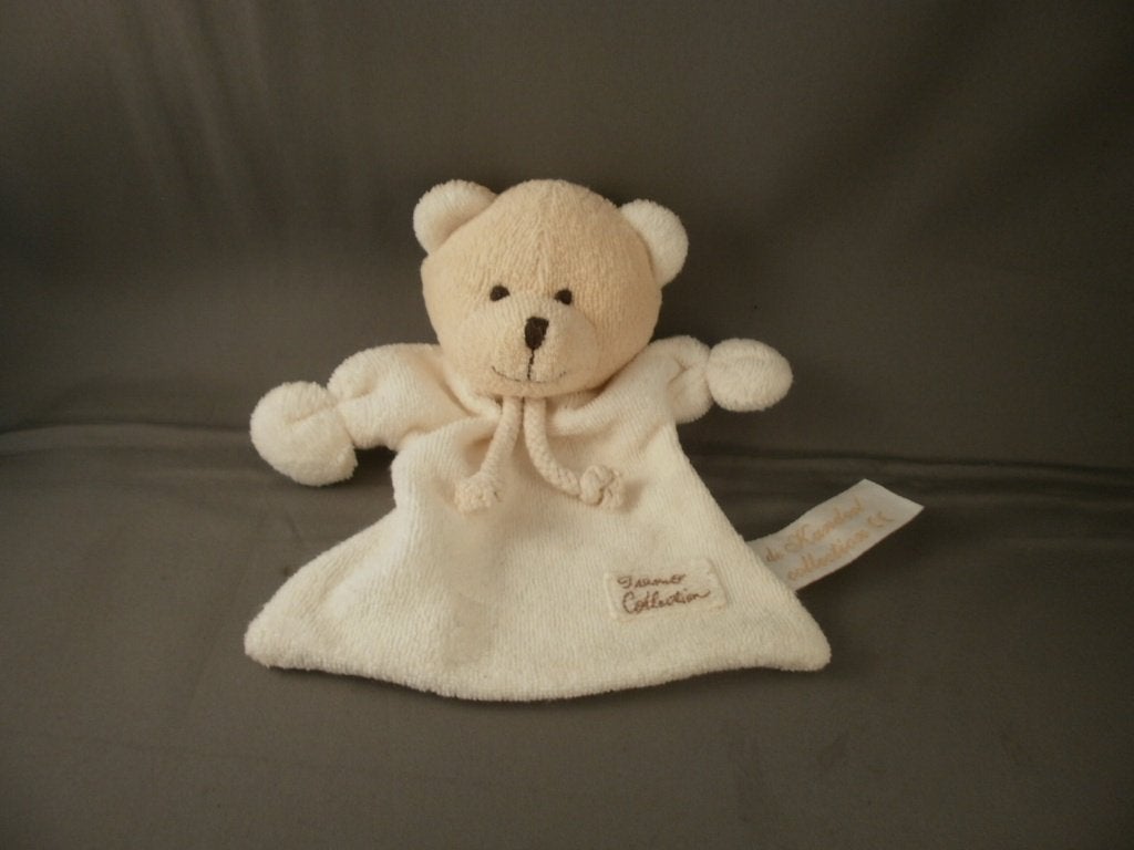 Tiamo beer badstof crème bruin rammel 15 cm gestikte ogen/, Beer, Ophalen of Verzenden, Zo goed als nieuw, Wasbaar