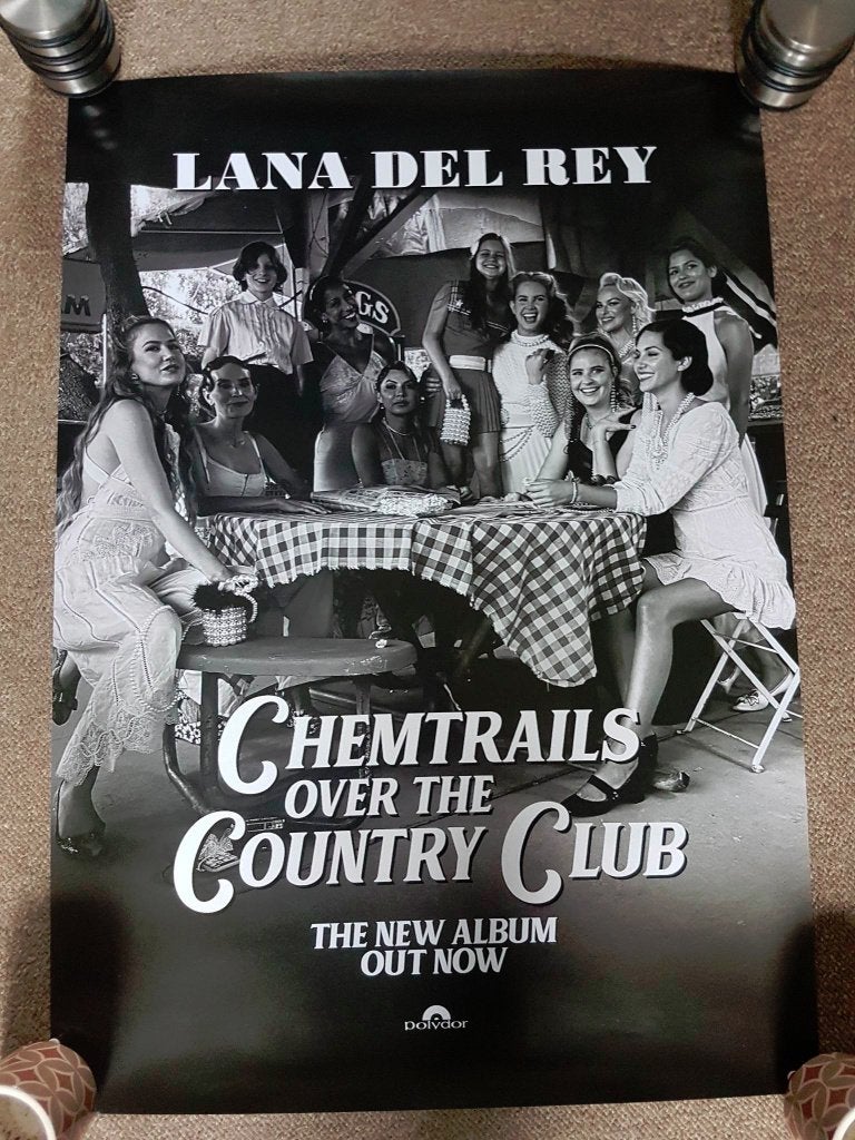 Lana Del Rey chemtrails over the country club promo poster, Verzenden, Nieuw, Poster, Artwork of Schilderij