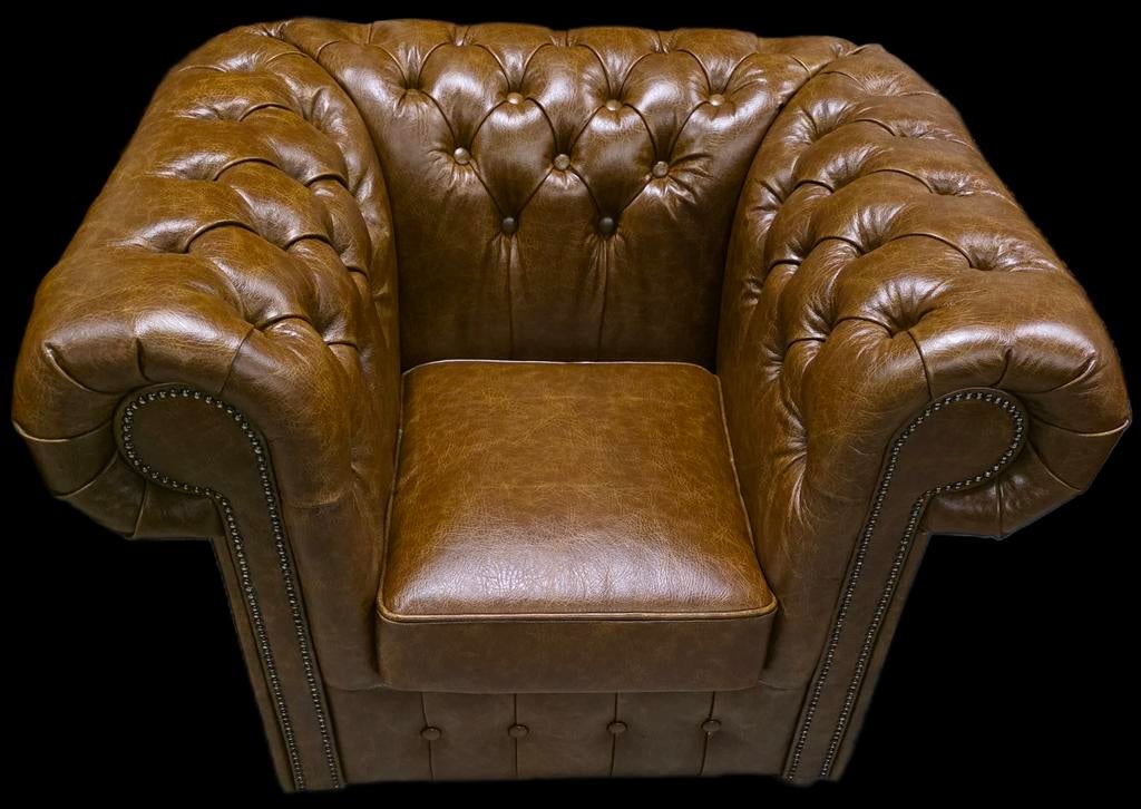 2x Luxe Chesterfield fauteuil - Showroommodel, Huis en Inrichting, Fauteuils, ., Klassiek, Nieuw, Ophalen of Verzenden