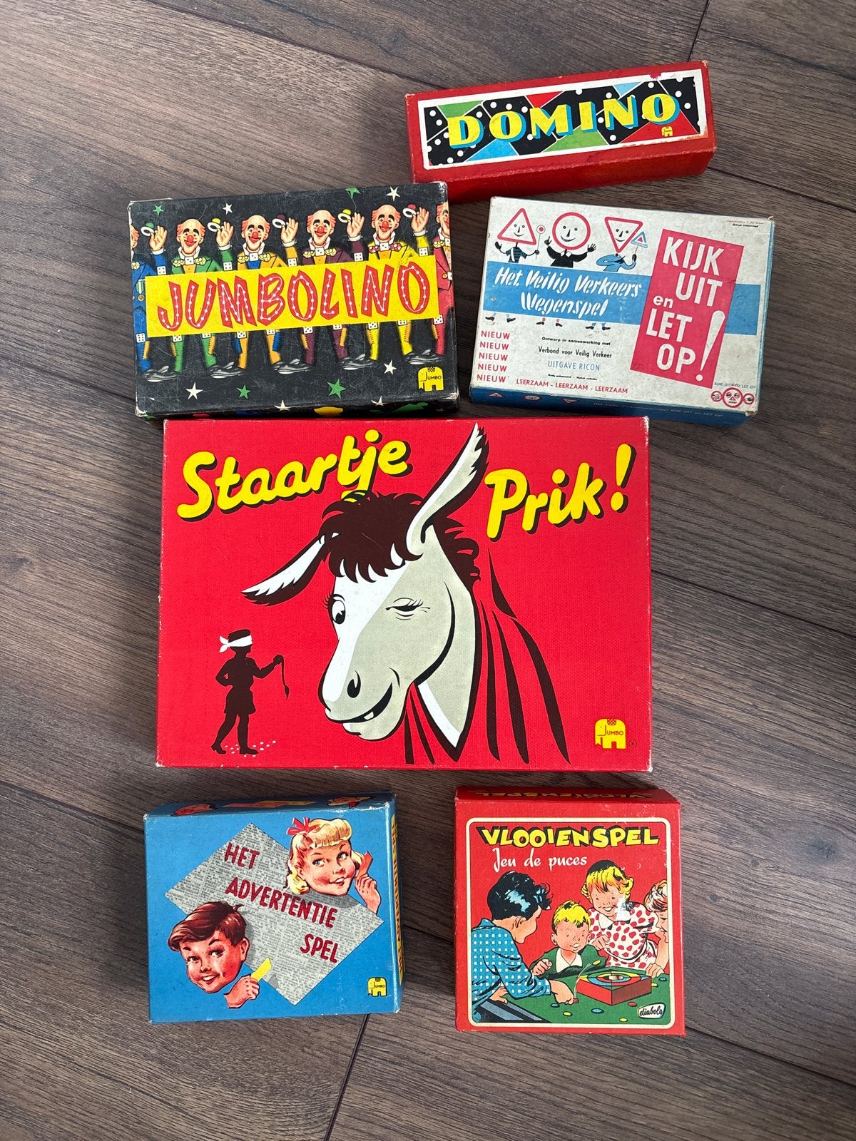 Vintage Gezelschapsspellen Collectie (6 stuks), Een of twee spelers, Ophalen of Verzenden, Gebruikt