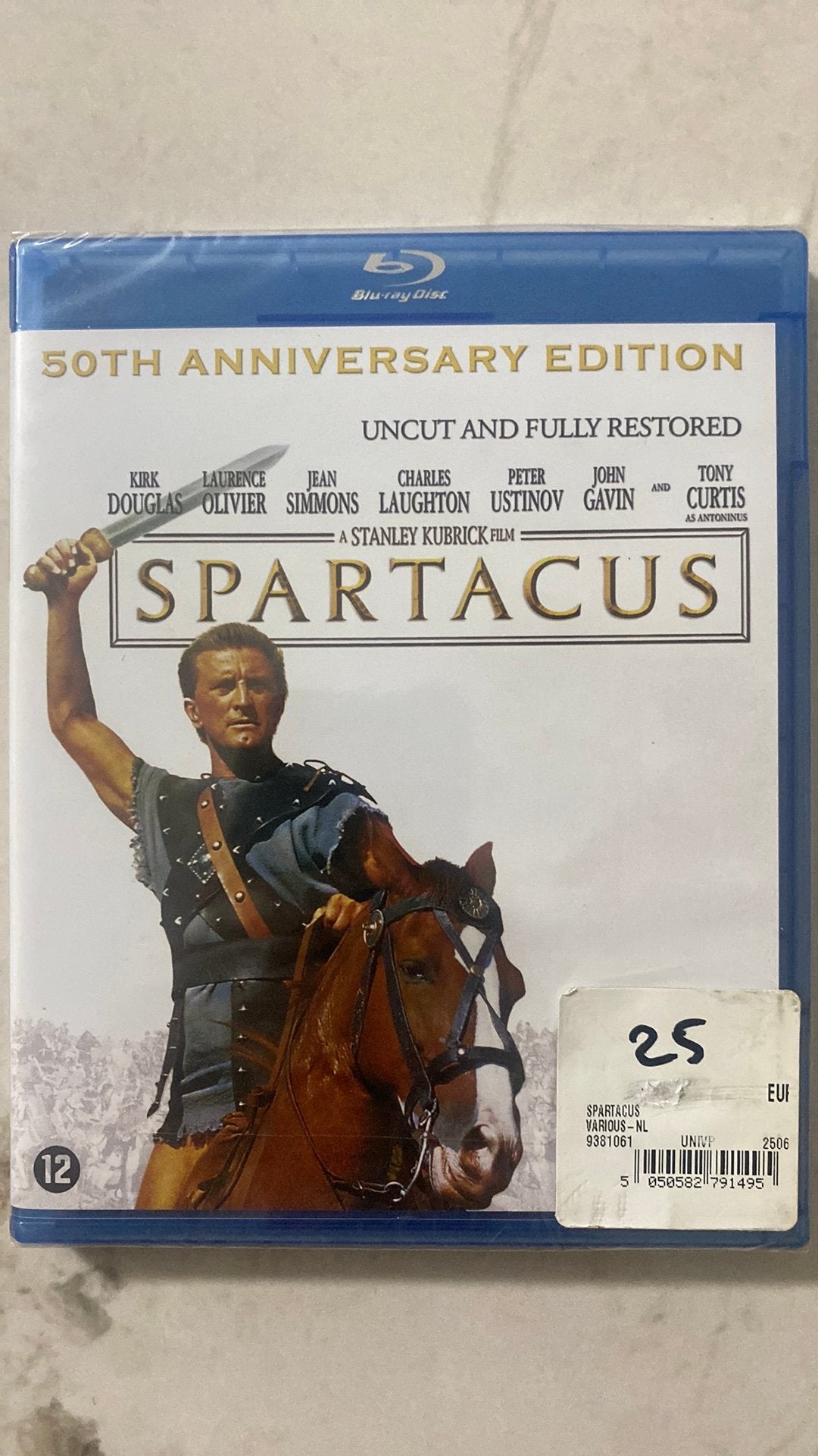 Spartacus blu ray NL versie NIEUW, Cd's en Dvd's, Blu-ray, Ophalen of Verzenden, Nieuw in verpakking, Avontuur