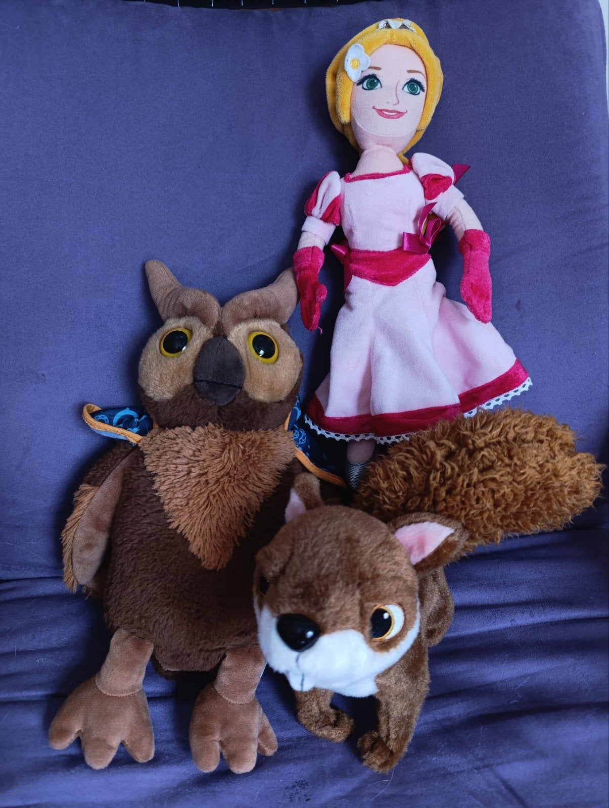 Knuffels: Efteling Uil, Eekhoorn en Prinses pop, Ophalen, Gebruikt, Overige merken, Overige karakters