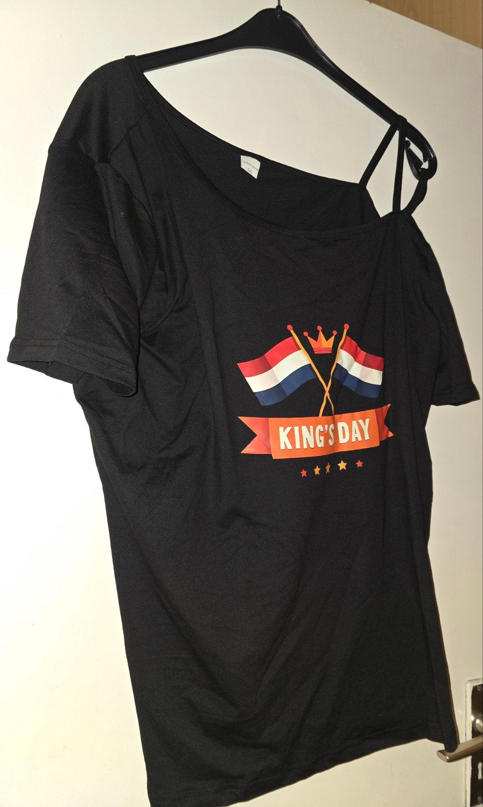 Off schouder shirt kingsday mt:5xl (54-56), Ophalen, Nieuw, Zwart, Shirt of Top