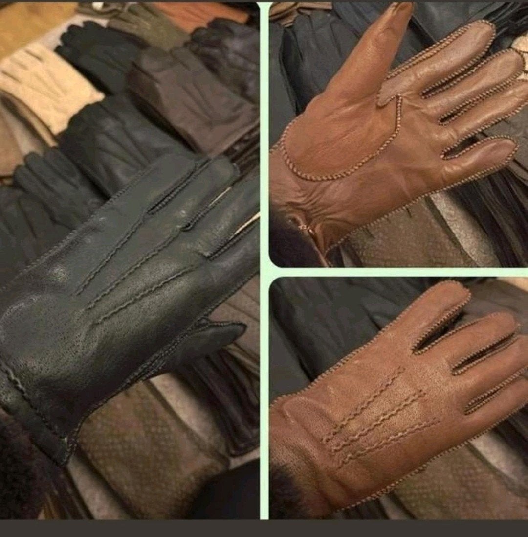 Partij lederen gevoerde handschoenen 160 stuks, Minder dan 3 m³, Ophalen of Verzenden