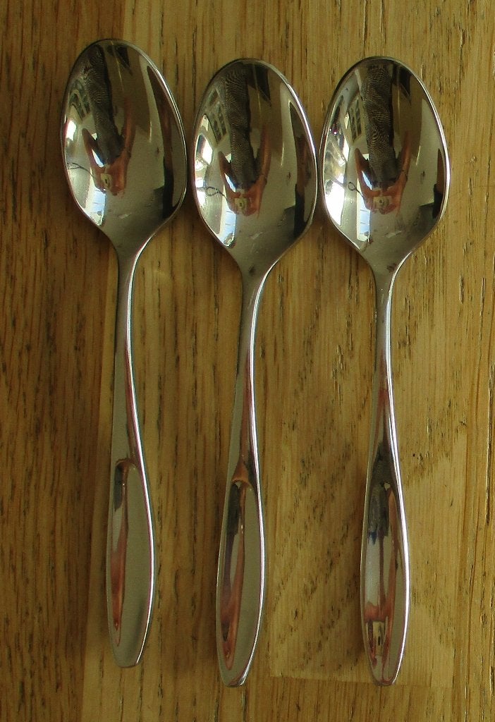 Sola 18/10 3 koffielepels/dessertlepels 14cm z.g.a.n., Ophalen of Verzenden, Zo goed als nieuw, Sola, Rvs of Chroom