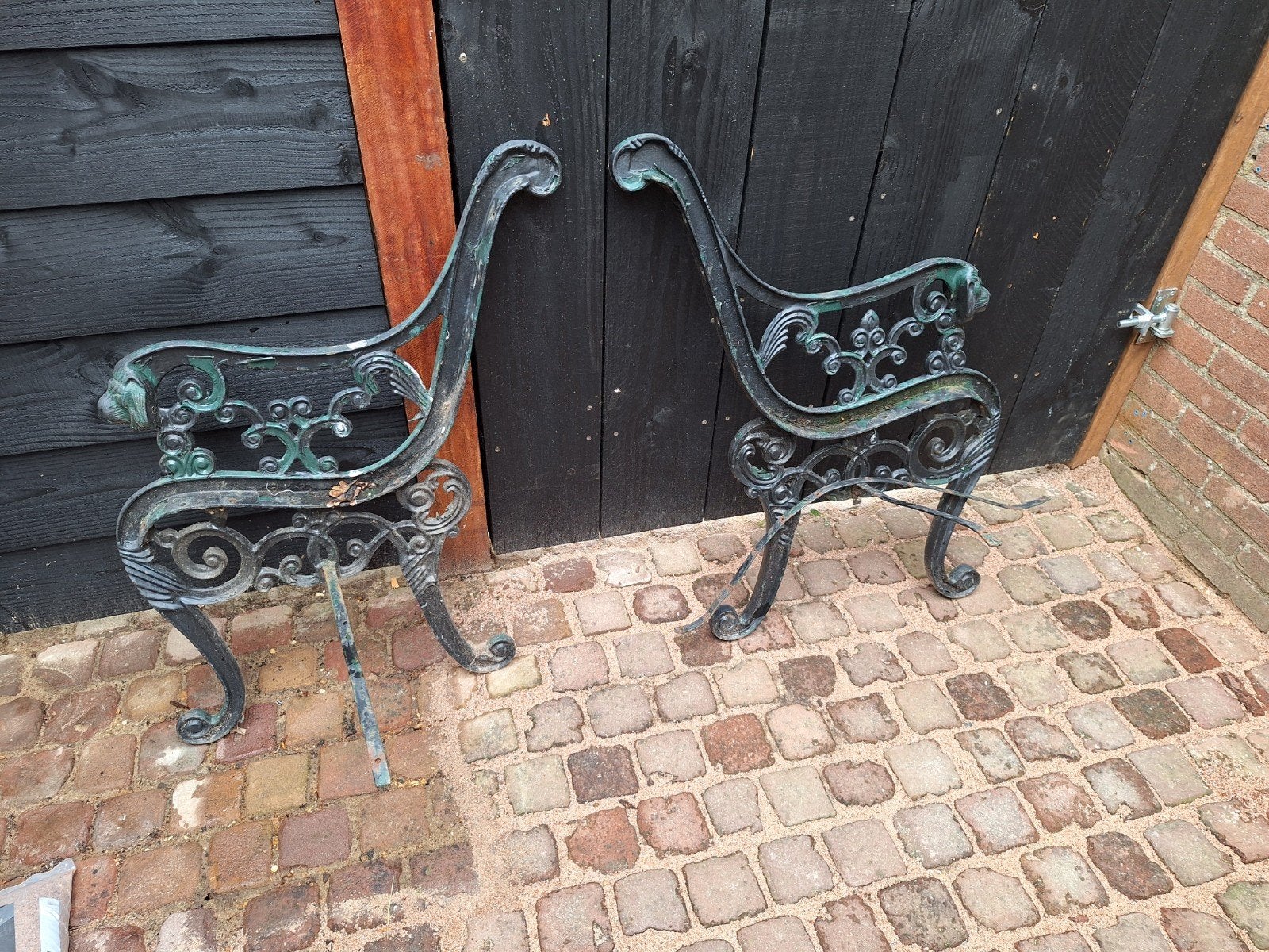 gietijzeren zijkanten voor tuinbank, Tuin en Terras, Tuinbanken, Ophalen, Gebruikt, Metaal