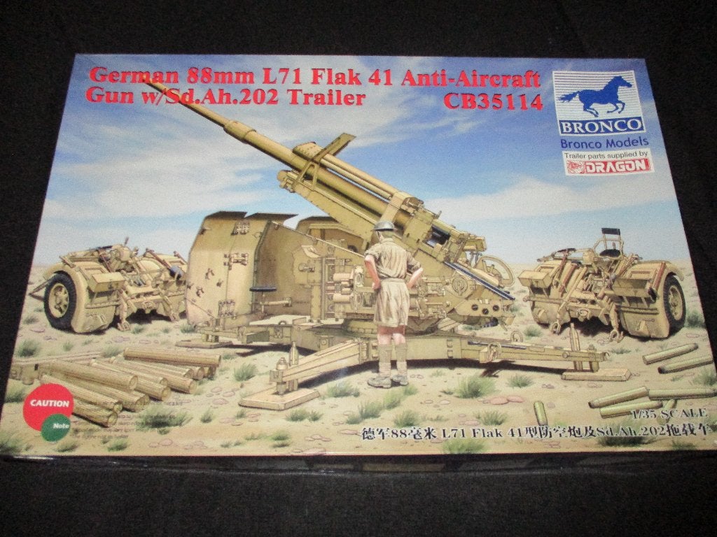 H-808,BRONCO 1-35,NO,CB35114,German 88mm L71 FlaK 41 Anti-Ai, Overige merken, 1:32 tot 1:50, Overige typen, Nieuw