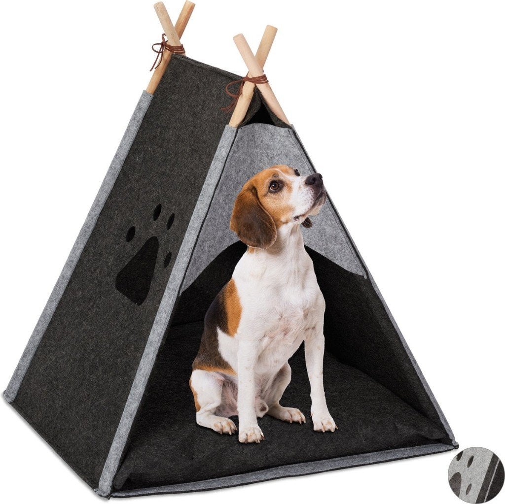 hondentent / kattentent / 70,5x59.5x59 cm / tipi / grijs, Xx, Overige merken, Nieuw, Ophalen of Verzenden