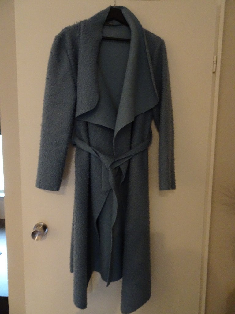 Blauwe Mantel Winterjas Mt L | Lange Jas | Zo Goed Als Nieuw, Kleding | Dames, Jassen | Winter, Maat 38/40 (M), Blauw, Ophalen of Verzenden