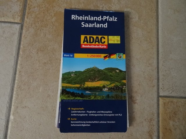 ADAC wegenkaart Saarland en Rheinland Pfalz, Boeken, Atlassen en Landkaarten, Ophalen of Verzenden, Duitsland, 1800 tot 2000, Landkaart