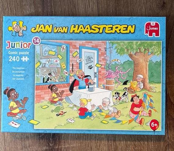 Jan van Haasteren puzzel junior, Ophalen of Verzenden, Meer dan 50 stukjes, Zo goed als nieuw, 6 jaar of ouder