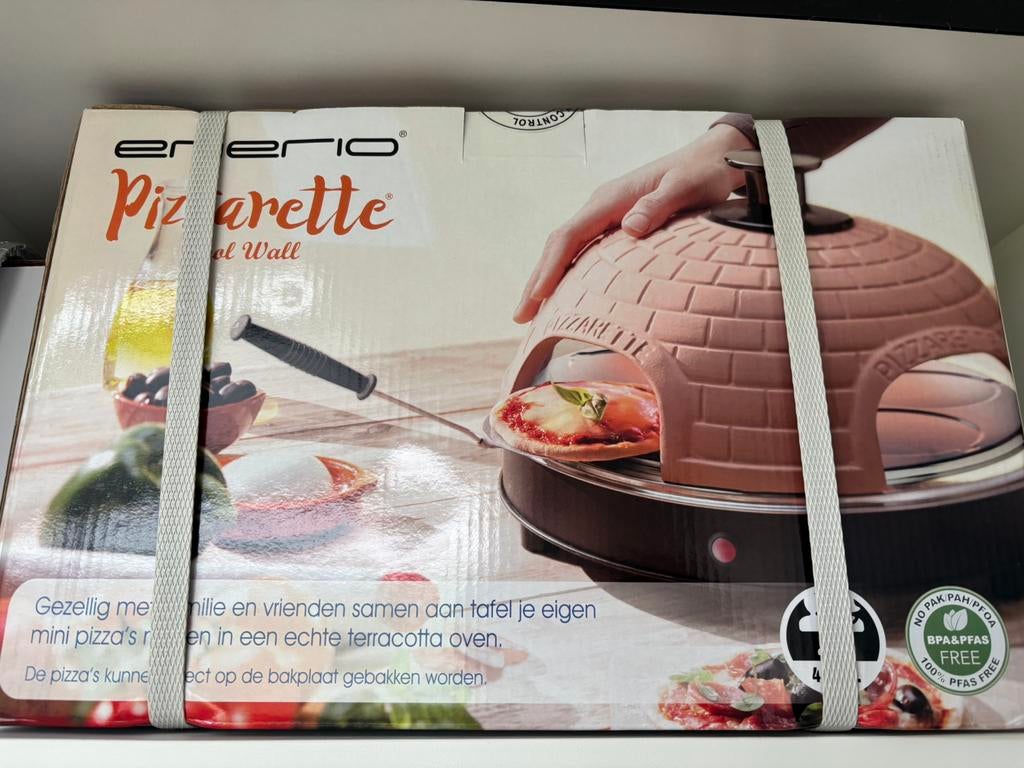 NIEUWE Emerio Pizzarette Origineel - 4 Persoons Pizza Oven, Ophalen of Verzenden, Nieuw, 4 t/m 7 personen