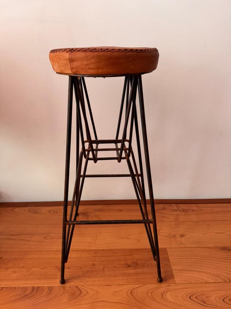 Stalen frame robuuste barkruk (niet VT wonen wel leuk), 1 kruk, Ophalen, 60 tot 90 cm