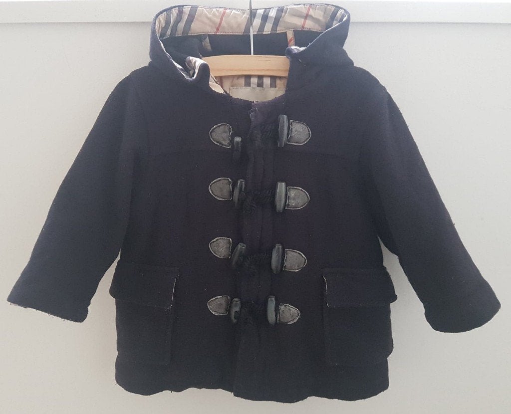 Burberry jas blauw houtje touwtje 92, Verzenden, Gebruikt, Jongen of Meisje, Jas