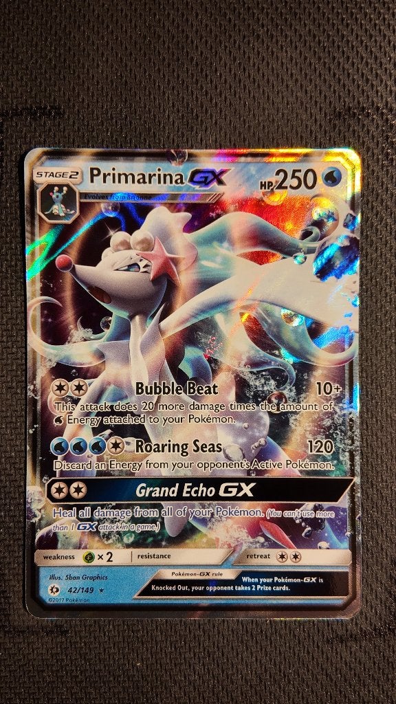 Primarina-GX 42 Sun & Moon | Pokemon kaart, Ophalen, Zo goed als nieuw, Losse kaart, Foil