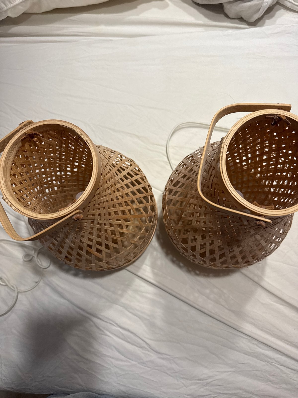 2 IKEA lampen - Zo goed als nieuw, Ophalen, Zo goed als nieuw, Natuurlijk materiaal, IKEA