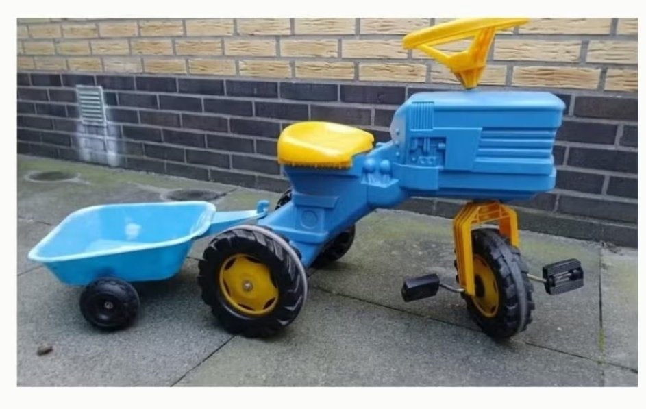 Tractor met aanhanger, Kinderen en Baby's, Ophalen, Gebruikt, Overige merken, Met kar of aanhanger