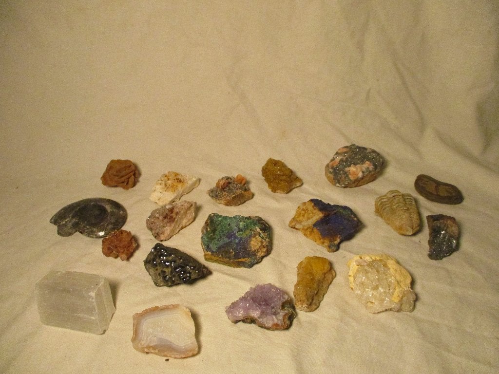 verzameling stenen, Verzamelen, Mineralen en Fossielen, Ophalen of Verzenden