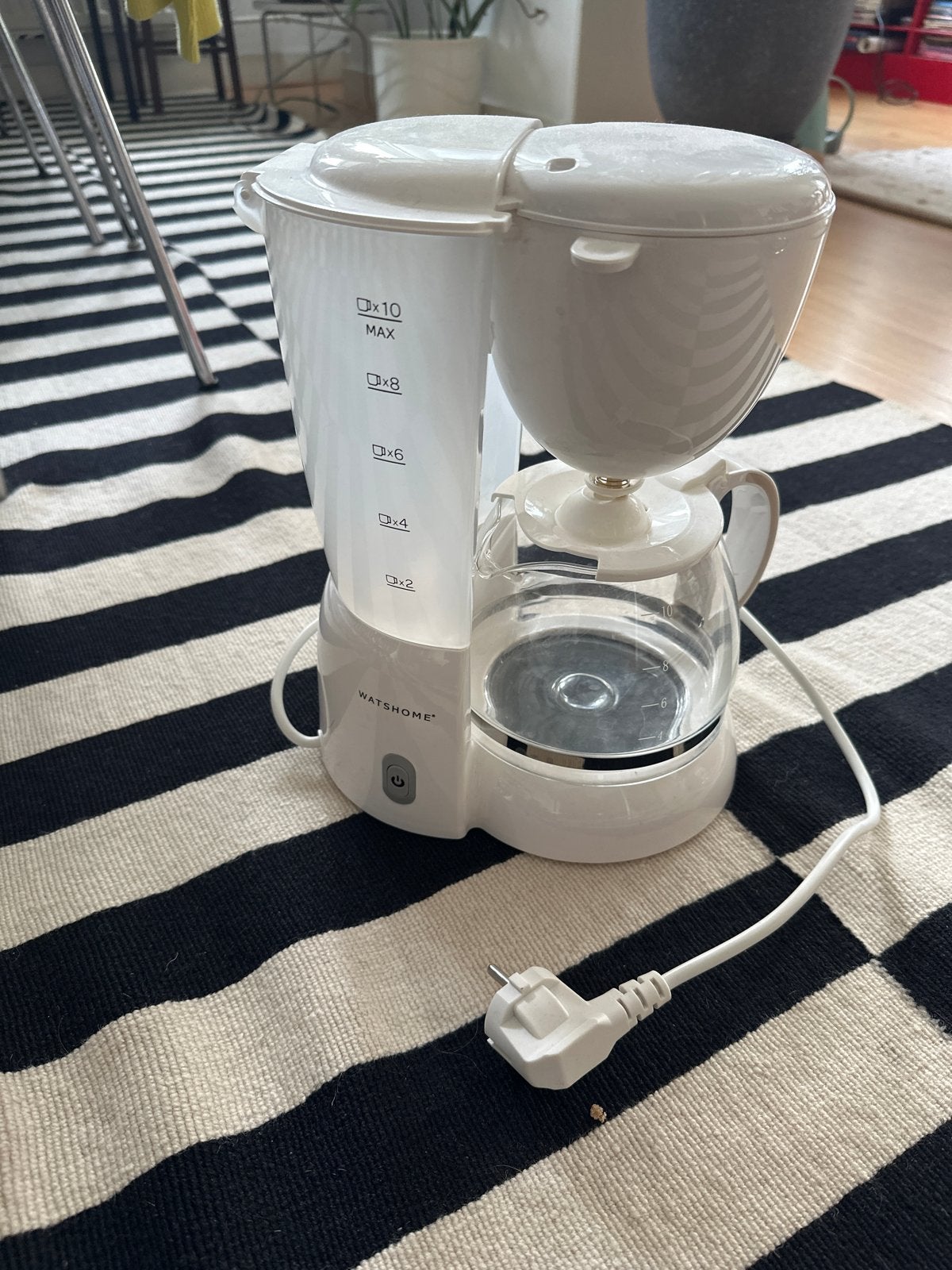 WatsHome Koffiezetapparaat CM4277 - Wit, 10 kopjes, Witgoed en Apparatuur, Ophalen, 10 kopjes of meer, Gemalen koffie, Koffiemachine