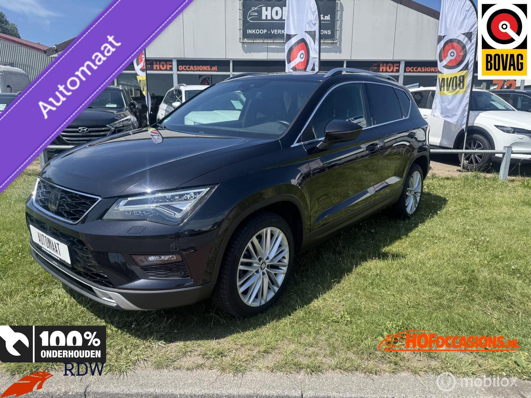 Seat Ateca 1.5 TSI Xcellence AUTOMAAT / CARPLAY / BEATS / VO, Auto's, Seat, Dealer onderhouden, 15 km/l, Zwart, 4 cilinders