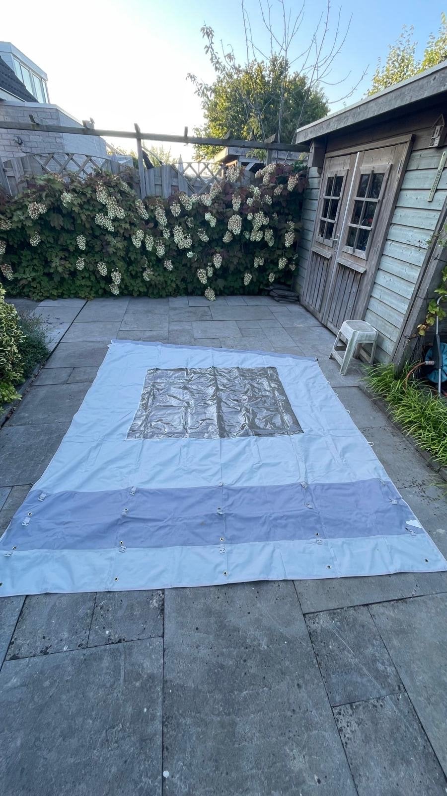 Bo-Camp Universele Luifel Zijwand met raam, Max 225 cm Breed, Ophalen of Verzenden, Gebruikt