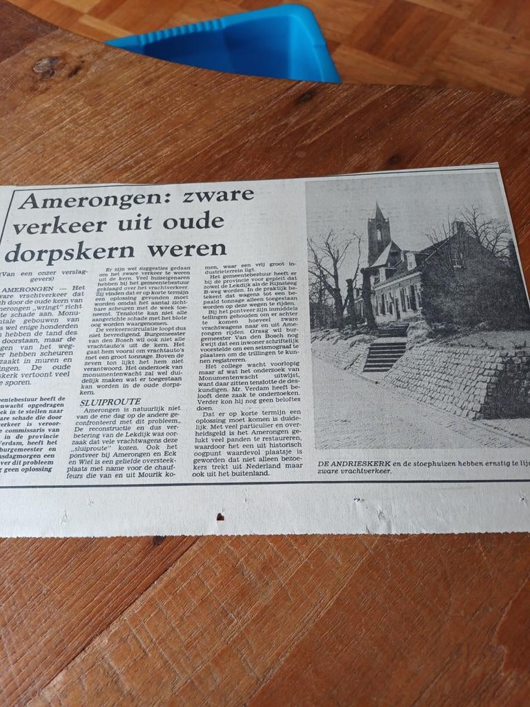 Artikel over Amerongen 1978, Ophalen of Verzenden, 1960 tot 1980, Knipsel(s)