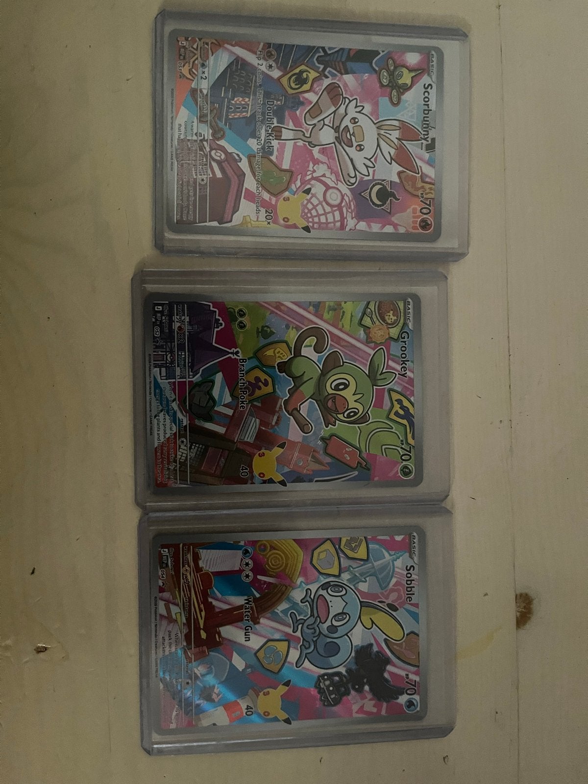 Pokémon Kaarten: Scorbunny, Grookey, Sobble Set, Ophalen, Zo goed als nieuw, Meerdere kaarten