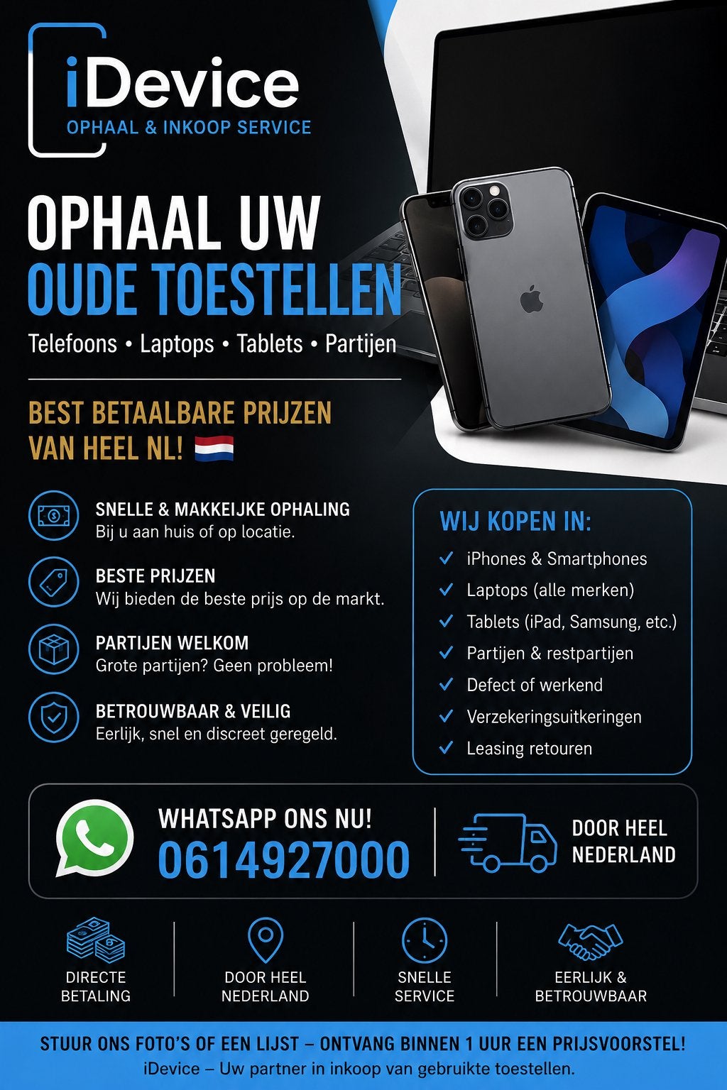 PARTIJ inkoop oude telefoons, laptops en tablets, Telecommunicatie, Mobiele telefoons | Overige merken, Ophalen of Verzenden, Gebruikt